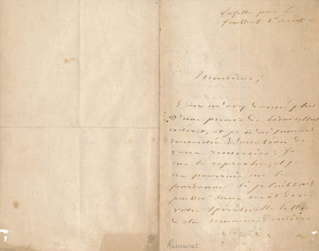 Charles de Rémusat lettre autographe signée politique philosophe