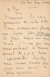 Anglais Arthur ASQUITH militaire ET soeur Violet Paris lettre autographe signée