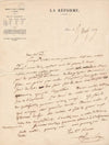 bel ensemble Etienne ARAGO 3 lettres autographes à Aristide Guilbert La Réforme