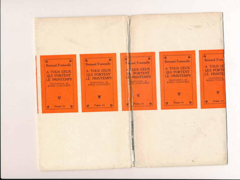 Bertrand FONTENELLE A tous ceux qui portent le printemps envoi autographe