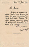 Alfred AUDEOUD militaire suisse colonel lettre autographe signée Russie départ