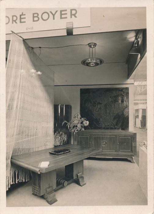 Boyer ébeniste salon 6 photographies argentique époque 1937-1938 mobilier meuble
