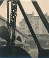 Chaînes barges à Paris Seine péniche x 2 photo photographie vintage époque