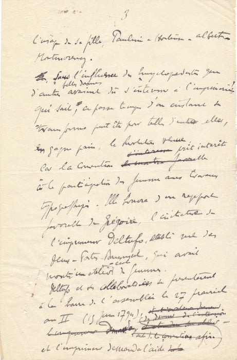 Charles Saunier critique d’art La Typographie et les femmes manuscrit signé