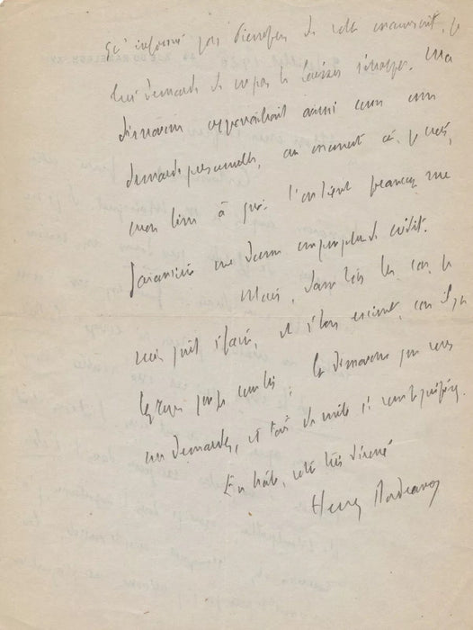 5 documents autographes Henry BORDEAUX Taponier Bellet Mainguet