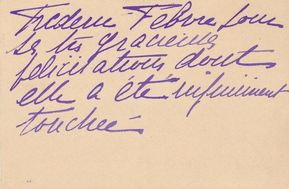 Marie-Thérèse PIERRAT (1883-1934), actrice carte de visite autographe