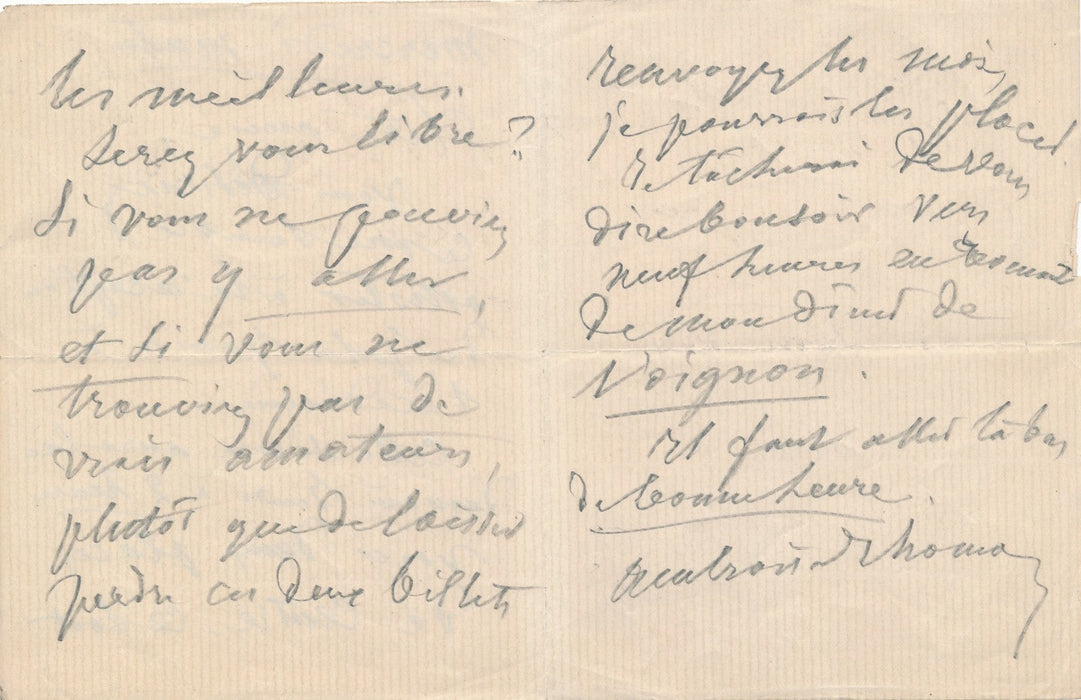 Musique Ambroise THOMAS lettre autographe signée Académie réception Jules Janin 