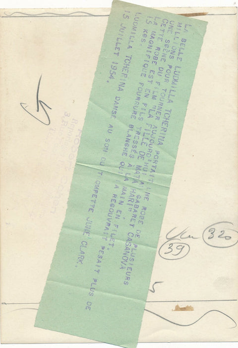 Ludmila TCHERINA La Fille de Mata Hari 1954 photo photographie mode robe cinéma