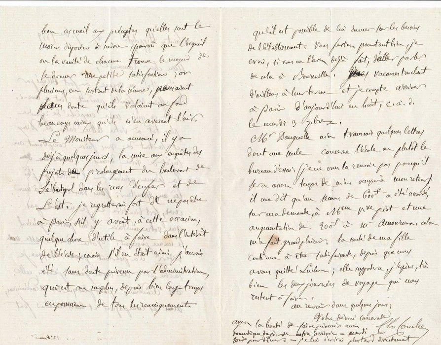 Ingénieur Mines école Charles Combes lettre autographe signée charge Académie 