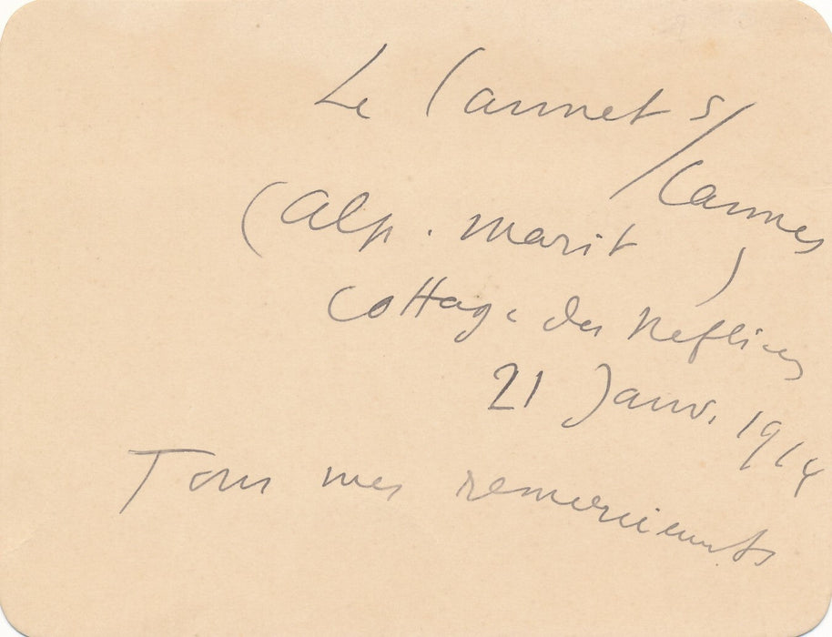 Ferdinand BAC 1 carte autographe signée ET 1 lettre échanges voeux