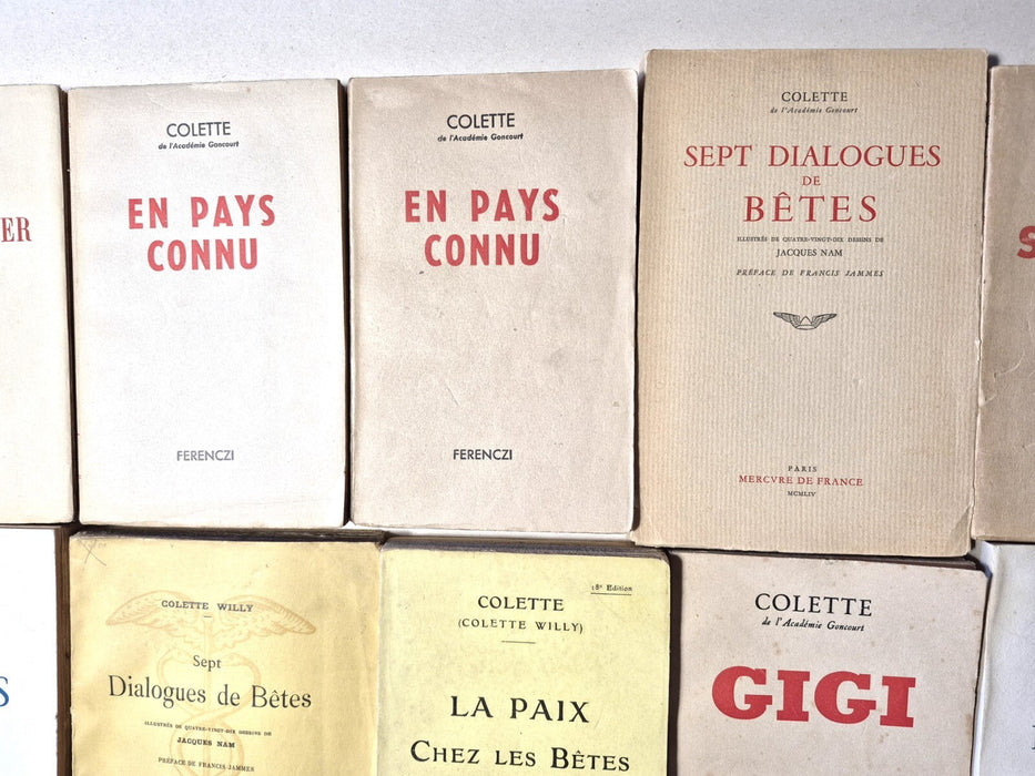 Colette 12 livre éd. 1934-1958 Jumelle noire Gigi La Seconde Ingénue libertine