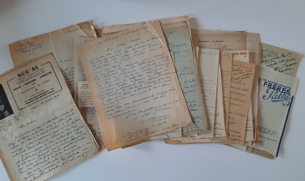 chanson à éditions GREYVAL plus de 110 lettres autographes signées 1933-1948