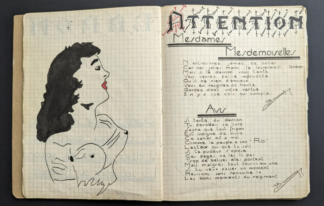 Cahier du sapeur 31e Génie Port Lyautey Maroc 1951 38 pages manuscrites