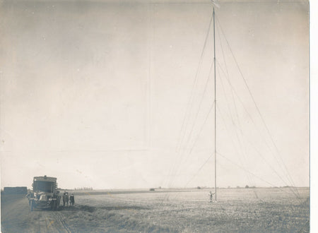 Émetteur ou relais transmission pour ondes radio photo photographie 1915