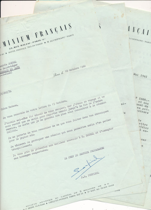 Aluminium français propagande 4 lettres signées cuisine ménager