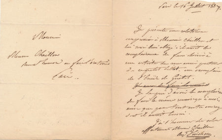 Auguste VINCHON lettre autographe signée ouvrage L’Enéide Girodet