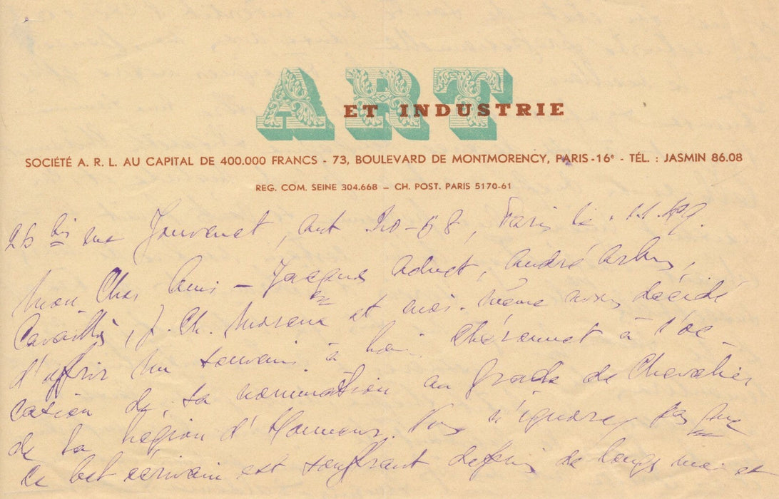 Waldemar George Correspondance 18 lettres autographes signées adressée