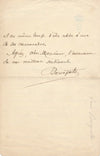 Roland BONAPARTE géographe botaniste lettre autographe signée acteur Febvre