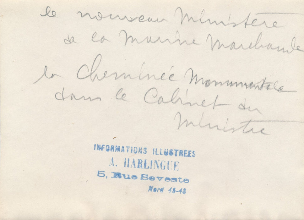 Art déco Subes Gruber marine marchande cheminée photo photographie v. 1930