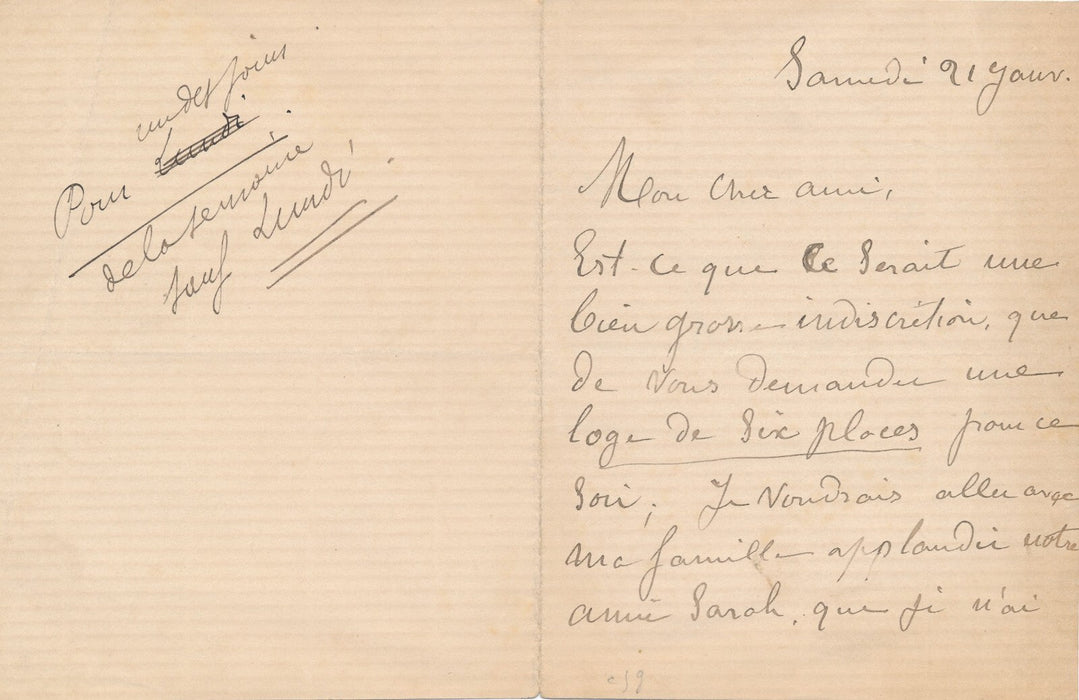 Henri de BORNIER dramaturge Bibliothèque Arsenal correspondance 28 lettres !