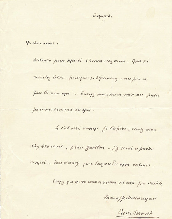 correspondance littérature Pierre BENOIT 3 lettres autographes signée Paul YRAM