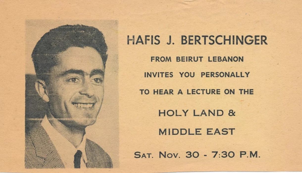 Hafis Joachim BERTSCHINGER Suisse artiste 7 lettres autographes