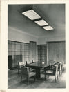 Luminaire et intérieur et table de réunion  photo photographie Borremans v. 1930