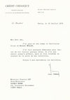 Banque Jean TERRAY Lettre signée carte autographe visite photo Crédit chimique