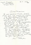 écrivain Henri Troyat lettre autographe signée s'isole pour écrire 13 mars 1980 