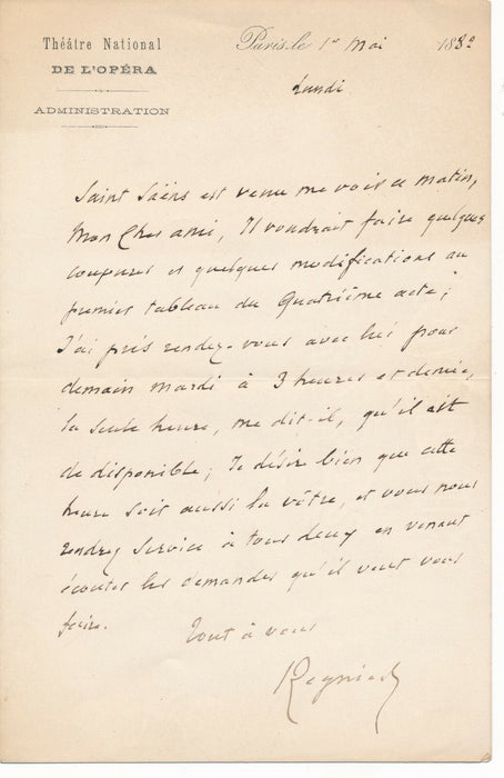 François-Joseph REGNIER Théâtre 3 lettres autographes signées Dumas Girardin...