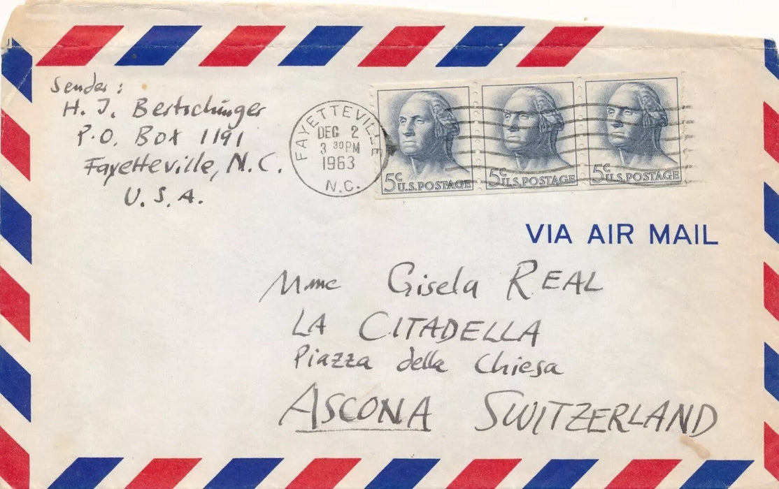 Hafis Joachim BERTSCHINGER Suisse artiste 7 lettres autographes