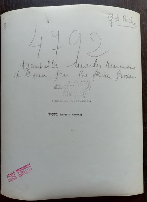 Les moules à Marseille photographie Denise Bellon tirage argentique époque
