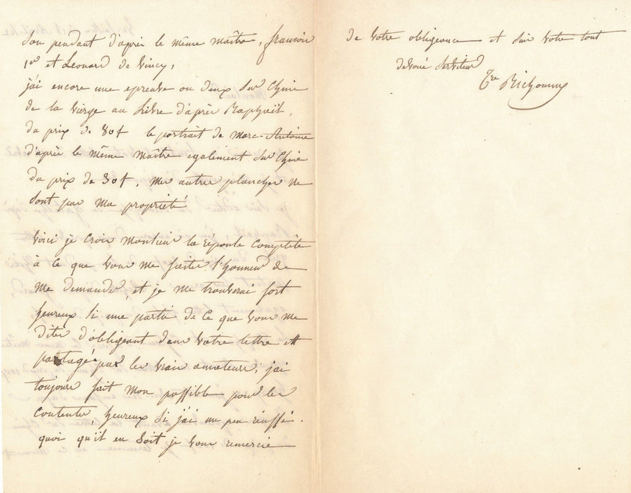 Théodore RICHOMME des gravures à vendre lettre autographe signée