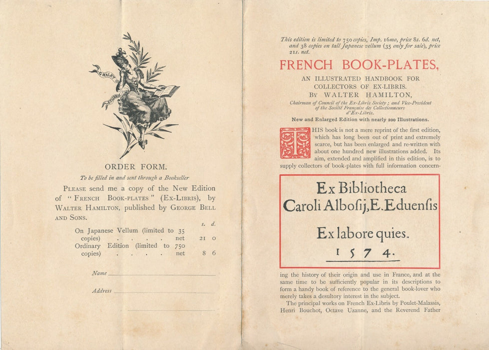 L. CAUSSE libraire éditeur belge Bruxelles ex libris authentification autographe