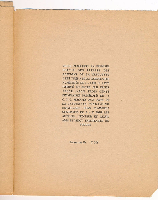 Littérature Paul Claudel Laudes, poèmes Editions de la Girouette, 1947, numéroté