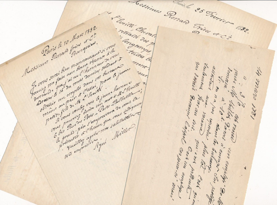 MILLOT, 19 rue Oberkampf 8 lettres à Étienne L’ÉVEILLÉ LEVEILLE petit-fils