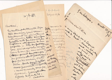 Jules LEFEBVRE peintre 5 lettres autographes signées écriture tradition son fils