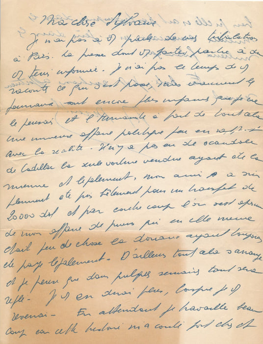 A. DEMILLY éditeur New York  france combattante 3 lettres  en têt autographe