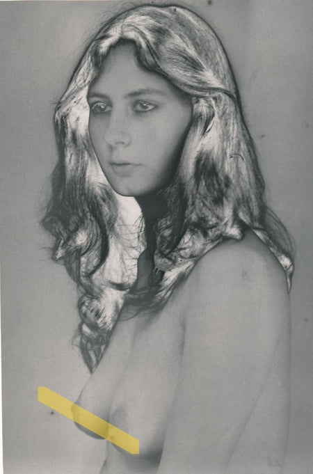 Étude nu anonyme amateur solarisation photo photographie v. 1980 sexy femme