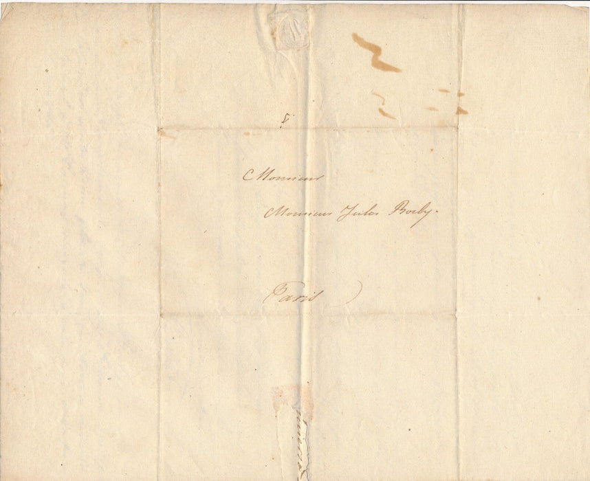 Ferdinand DENIS 2 lettres autographes signées Bahia à BOILLY Auguste BARBIER