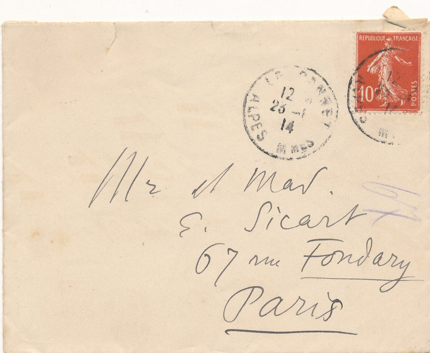 Ferdinand BAC 1 carte autographe signée ET 1 lettre échanges voeux