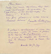 Musique Camille BELLAIGUE belle correspondance 21 lettres autographes signée