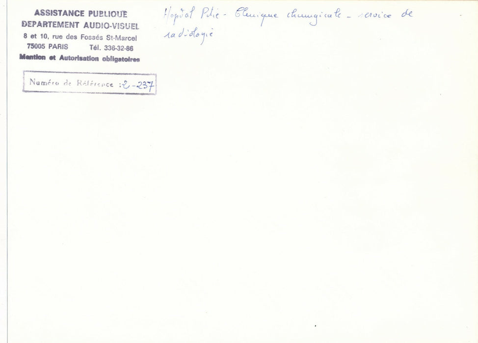 Hôpital de la Pitié photo couleur v. 1970 clinique chirurgicale photographie 