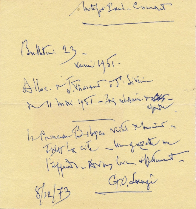 lot 6 Lettres Société Huysmans Gabriel Ursin Langé  Fécamp Paul-Courant