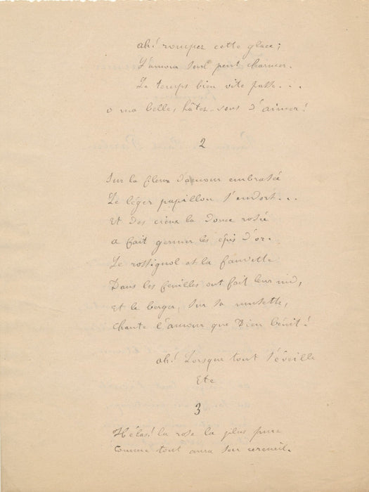 Paul PARELON parolier XIXe manuscrit autographe signé Hâtez vous d'aimer