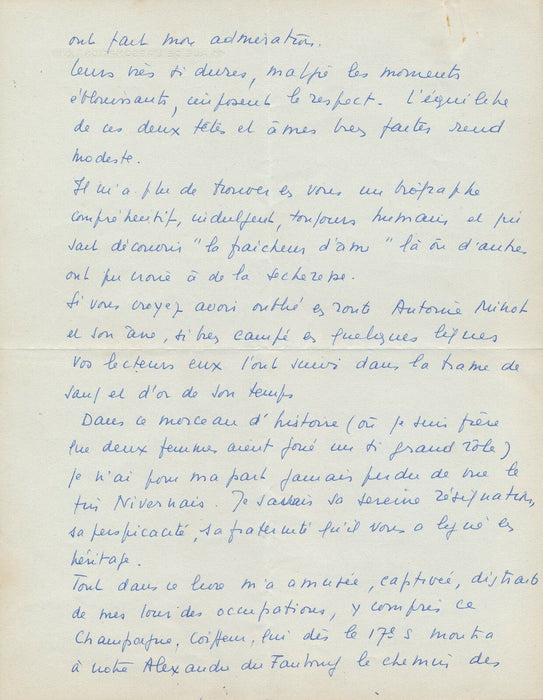 Jean VOILIER Loviton belle lettre autographe signée princesses Gonzague Minot