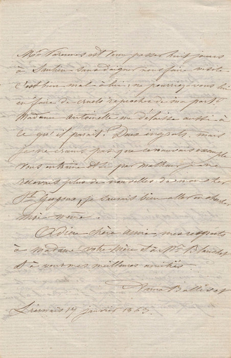 Famille Callard Ballivet Saint Gengoux Royal ou National 3 lettres autographes