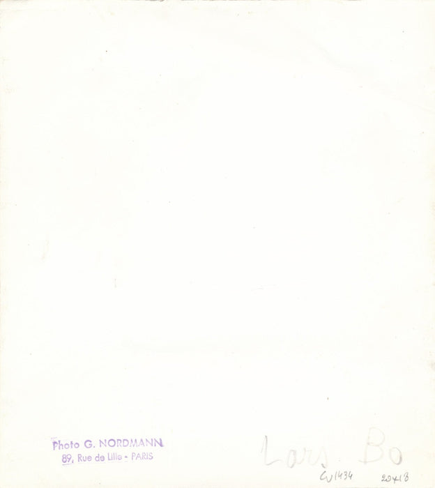 Lars BO photo photographie époque cachet G. Nordmann graveur Danemark