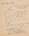 Georges Renard historien poète Honneur à l’imprimerie autographe manuscrit