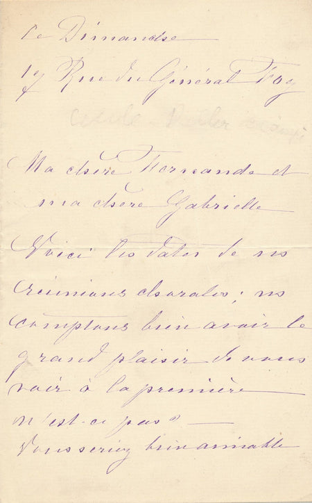 Cécile RITTER-CIAMPI lettre autographe signée concert chohrales